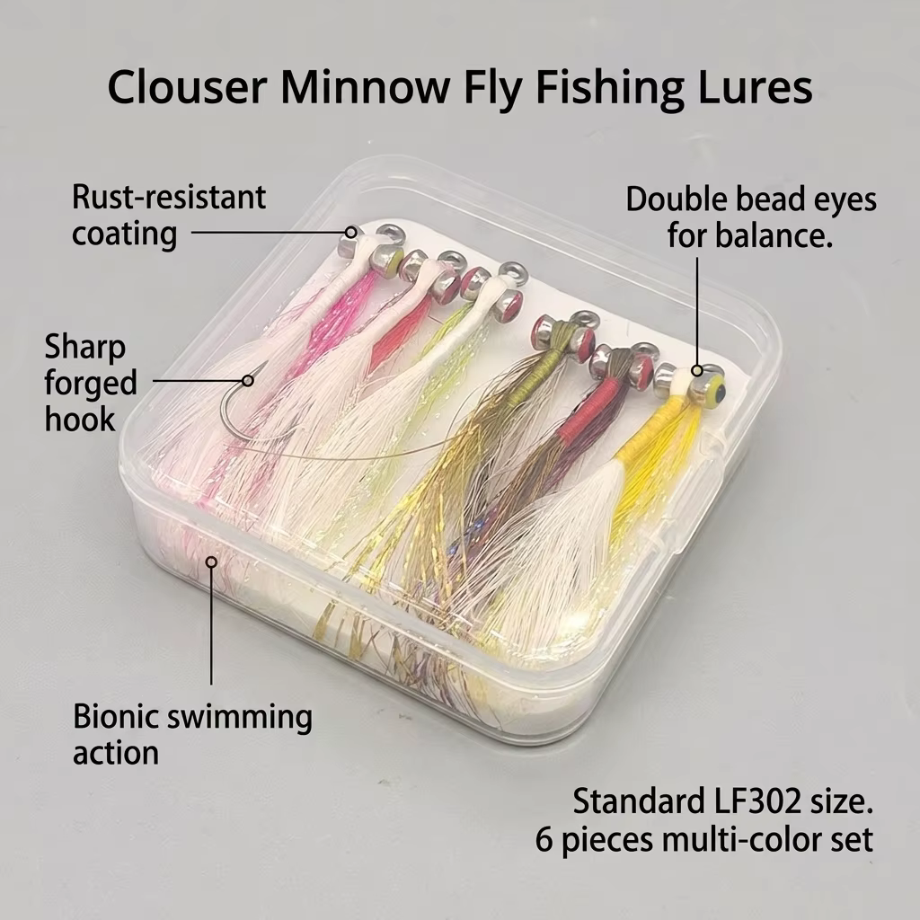 Señuelos Mosca Clouser Minnow para agua dulce y salada - imagen 5