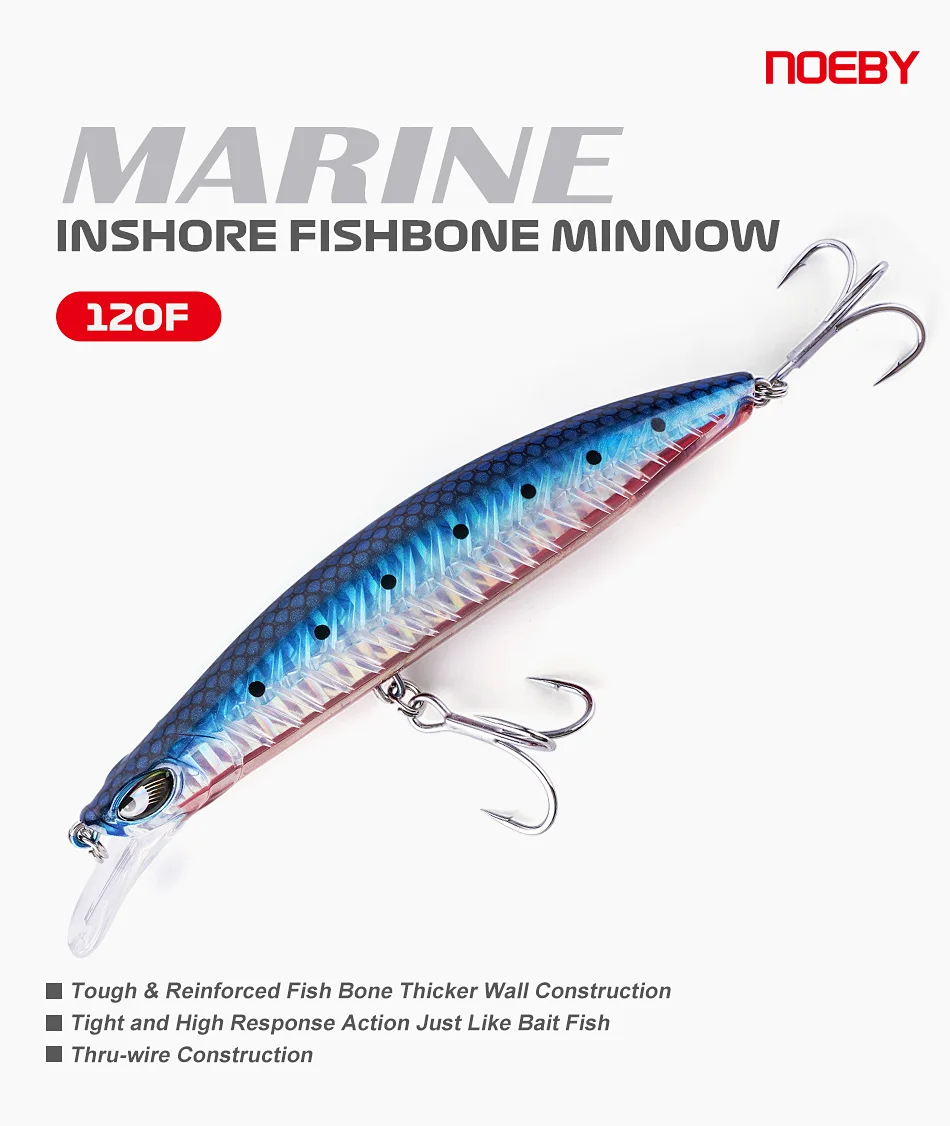 Señuelo NOEBY Jerkbait 120mm flotante