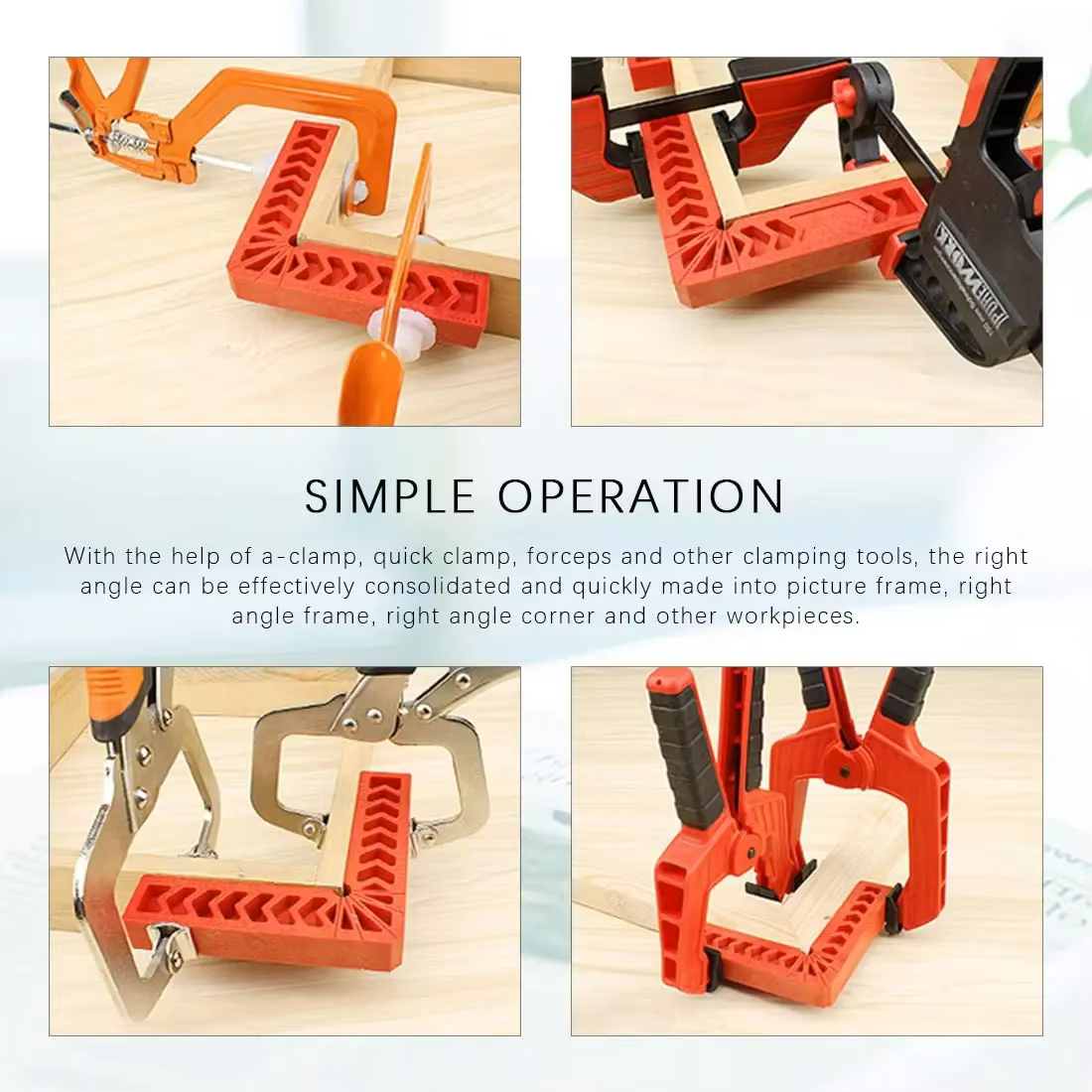 Soporte Angular de Plástico 90° – Herramienta de Posicionamiento para Carpintería - imagen 5