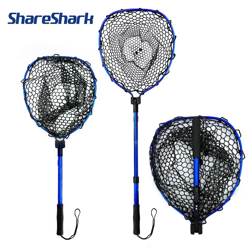 Red de aterrizaje para pesca con mosca ultraligera ShareShark portátil
