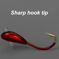 Anzuelo Jig Head pesca en hielo – Acero carbono con púas