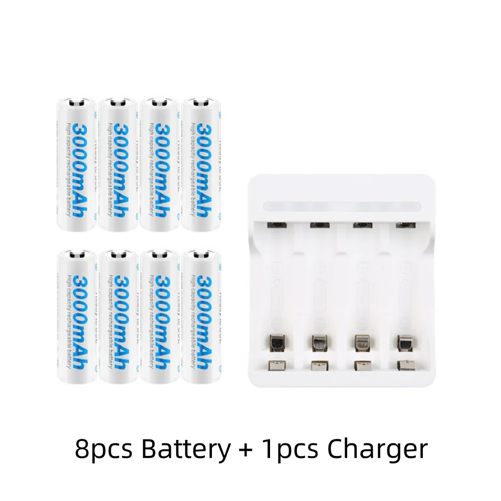 Pack completo de baterías recargables AA con cargador