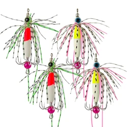 Señuelos para calamar luminosos FREE FISHER con faldas de perlas