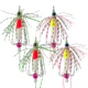Señuelos para calamar luminosos FREE FISHER con faldas de perlas