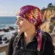 Sombrero de pesca bandana elástico UV con estampado de escamas - imagen 2