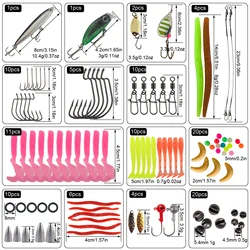 FREE FISHER Kit de señuelos para lubina con plomos y spinner
