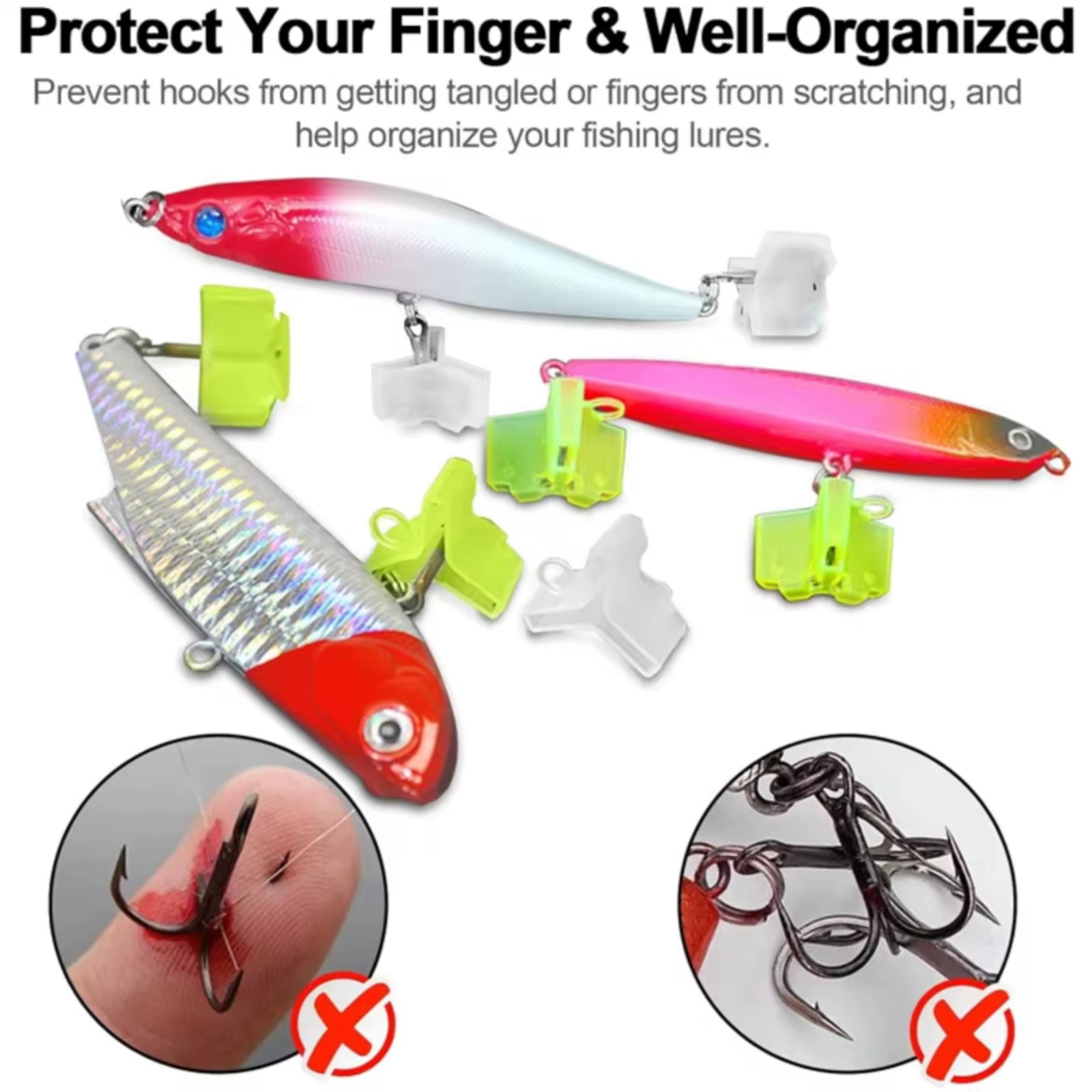 Protector portátil para anzuelos triples de vinilos y señuelos de pesca - imagen 5