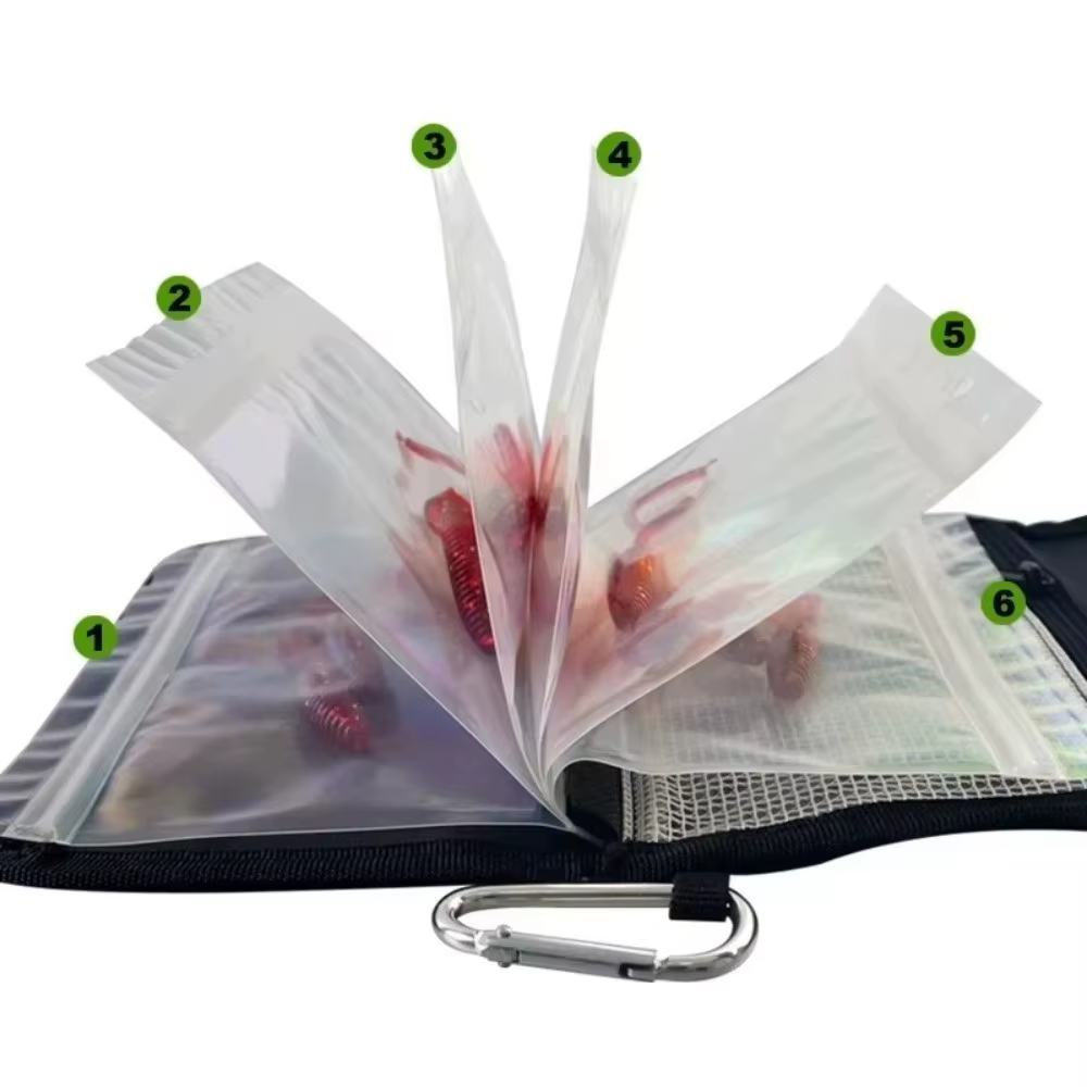 Bolsa de Pesca PVC Impermeable con Compartimentos para Señuelos Blandos - imagen 4