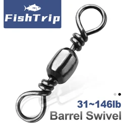 FishTrip Giradores de barril inox para agua salada - niquel negro