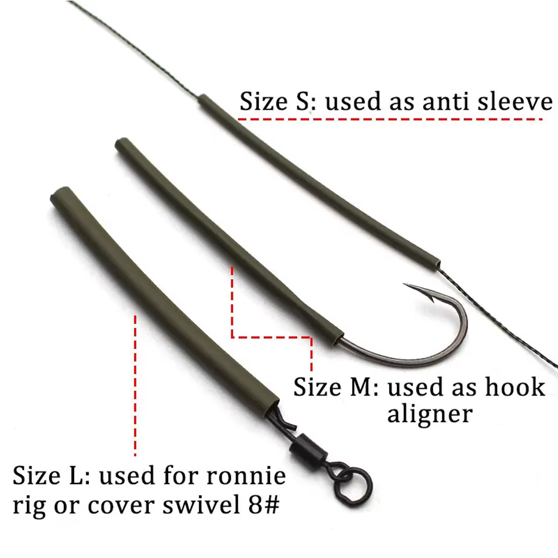 Tubo retráctil Ronnie Rig FishTrip – Silicona mate - imagen 3