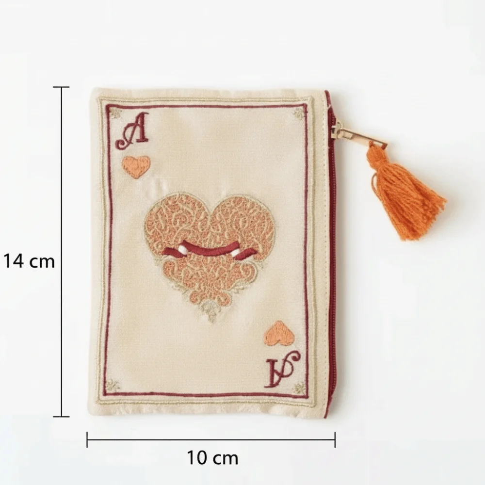 Bolsa cosmética bordada a mano estilo étnico con flecos - imagen 4
