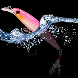 Señuelo Larser Minnow 9cm 7g – Crankbait con anzuelo de plumas