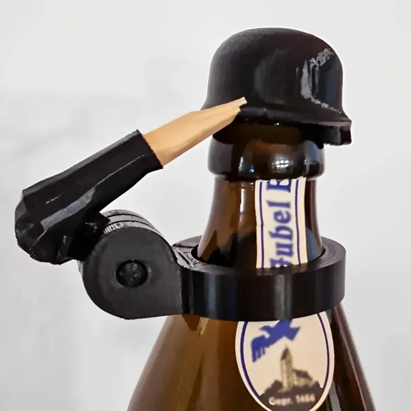 Tapón cerveza artesanal casco soldado divertido sin abolladuras - imagen 4