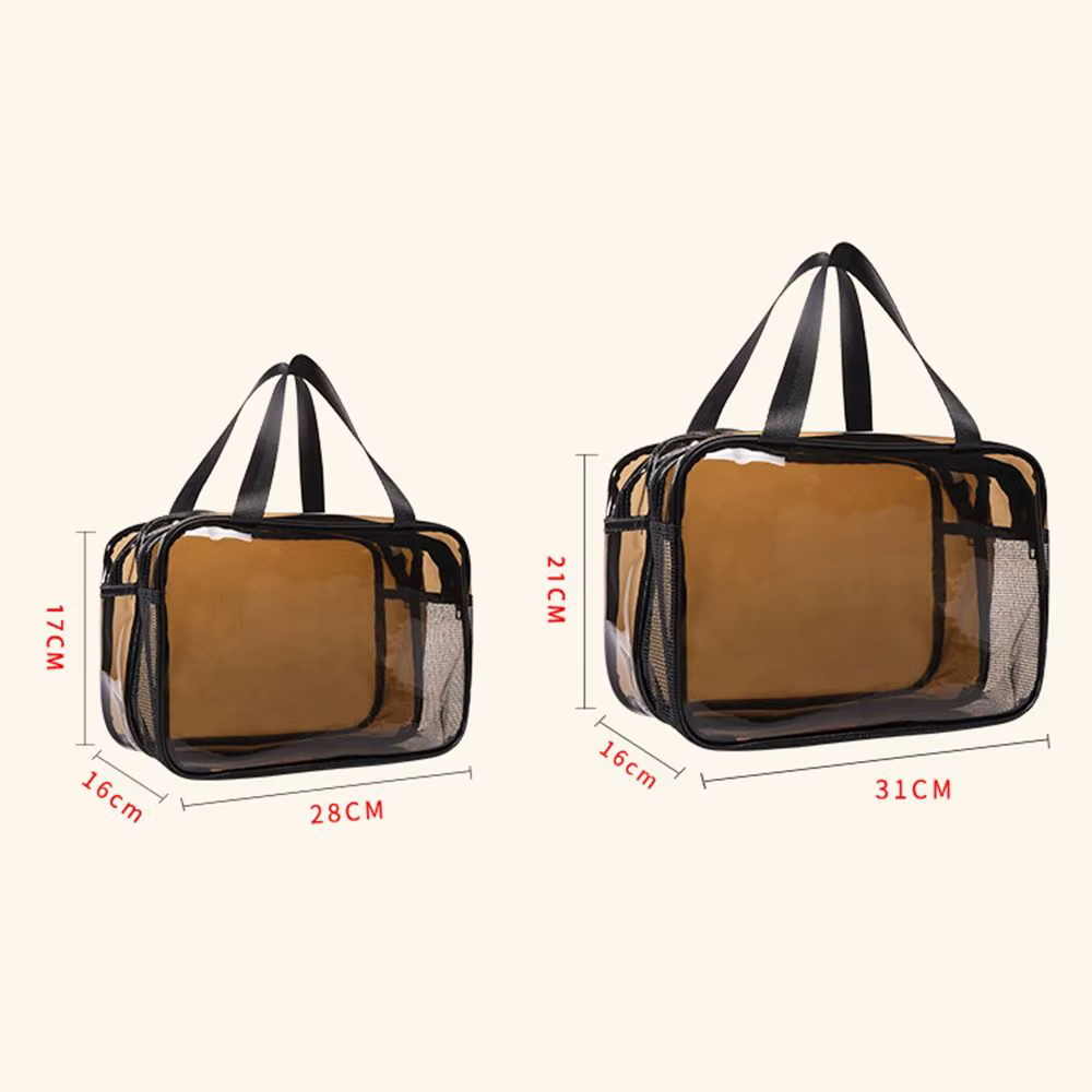 Bolsa Cosméticos Transparente PVC – Separación Seco/Húmedo Alta Capacidad - imagen 5