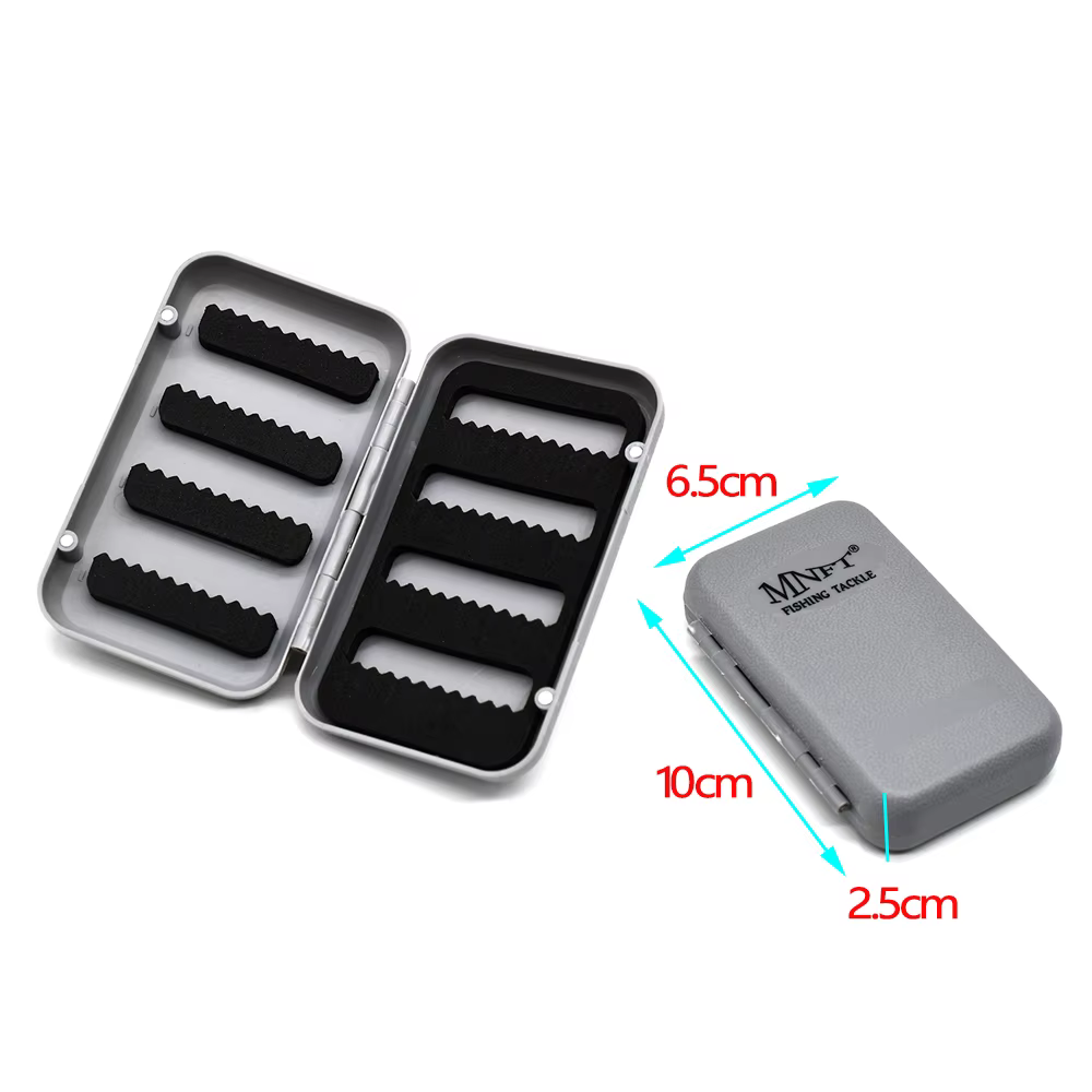 MNFT Caja de moscas en ABS y espuma ligera para pesca con mosca