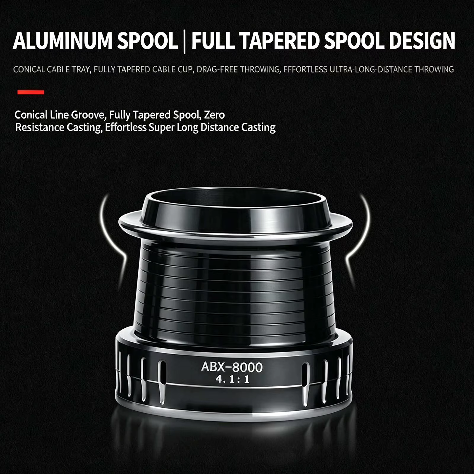 Carrete Surf Mavllos ABX para Agua Salada – Aluminio - imagen 3