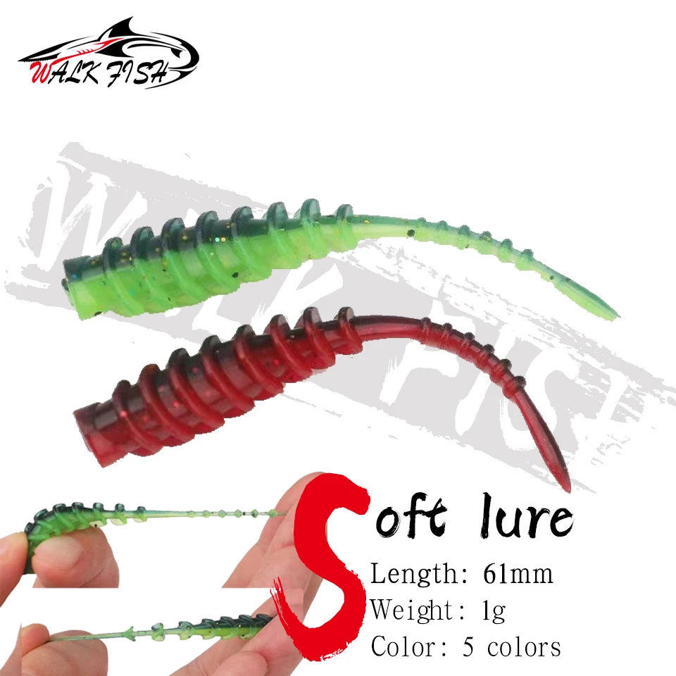 Walk Fish Swimbait 61mm oruga marina silicone – Cebo blando