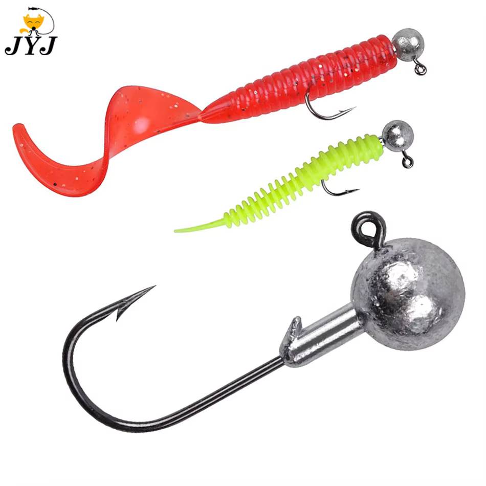 JYJ Jig Head de acero al carbono redondo para vinilo - imagen 5
