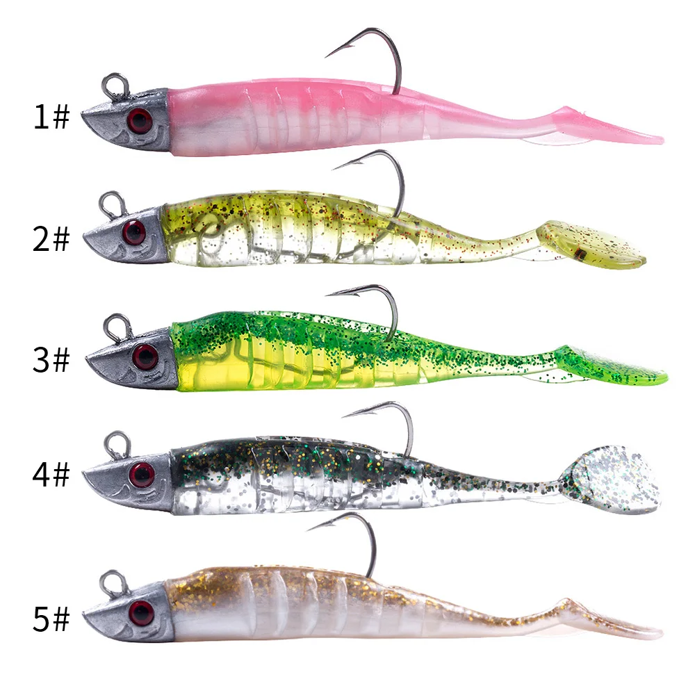 Swimbait de Vinilo con Cola T y Jig Head para Lubina y Lucio - imagen 2