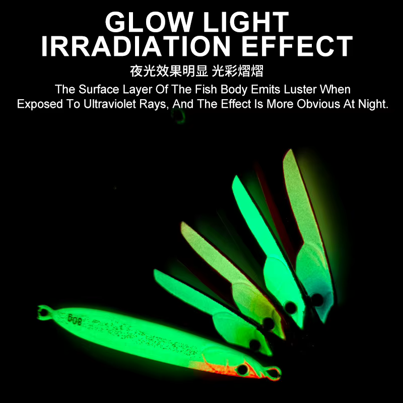 Señuelos Metálicos Luminosos Teaser J169 – Hundimiento Lento para Pesca en Mar - imagen 3