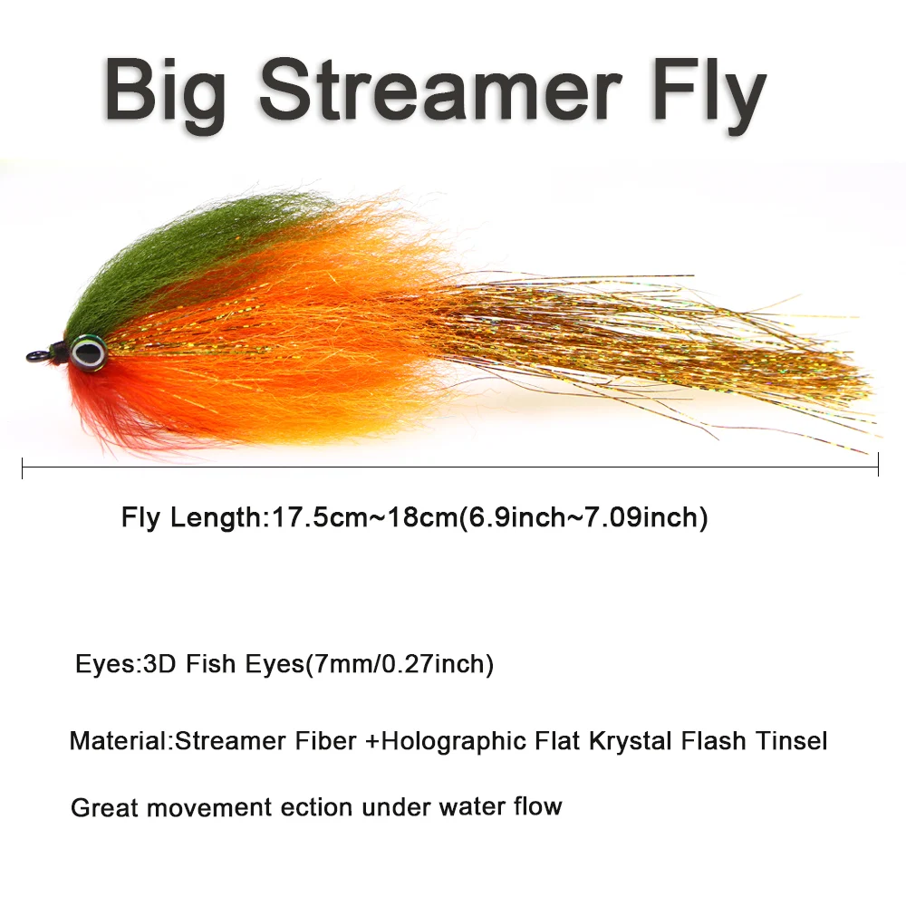 Vtwins Big Streamer streamer para trucha y lubina, cebo almizclado - imagen 3