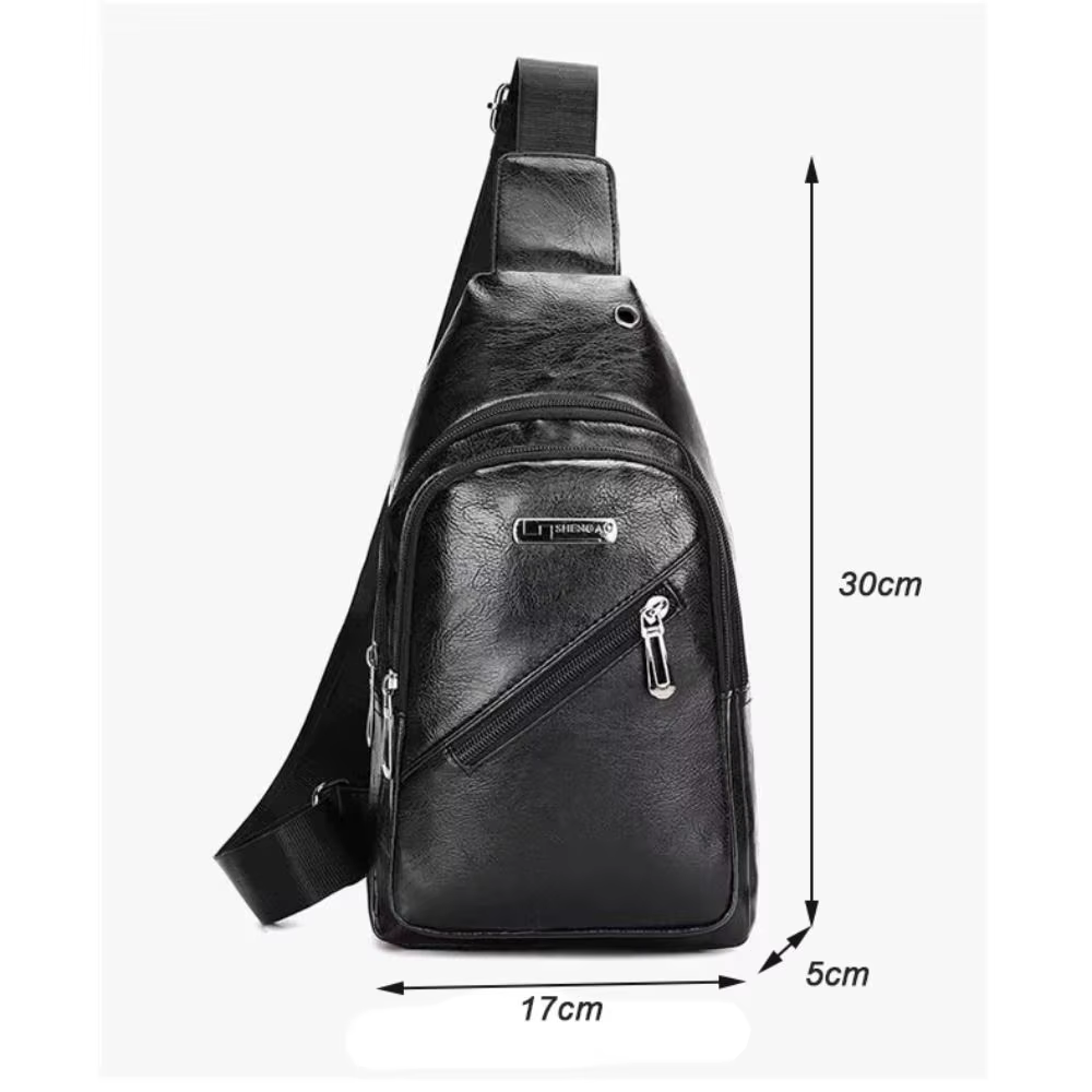 Bolso cruzado de viaje antirrobo de gran capacidad visto de frente