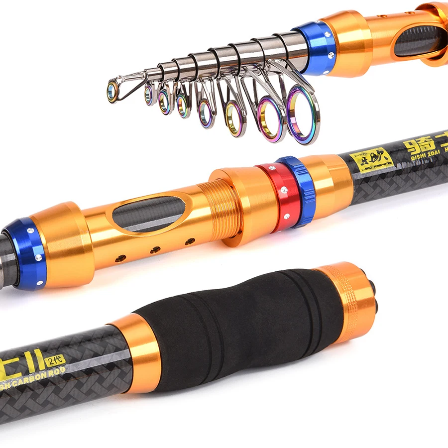 Caña telescópica de fibra de carbono para pesca deportiva - imagen 4