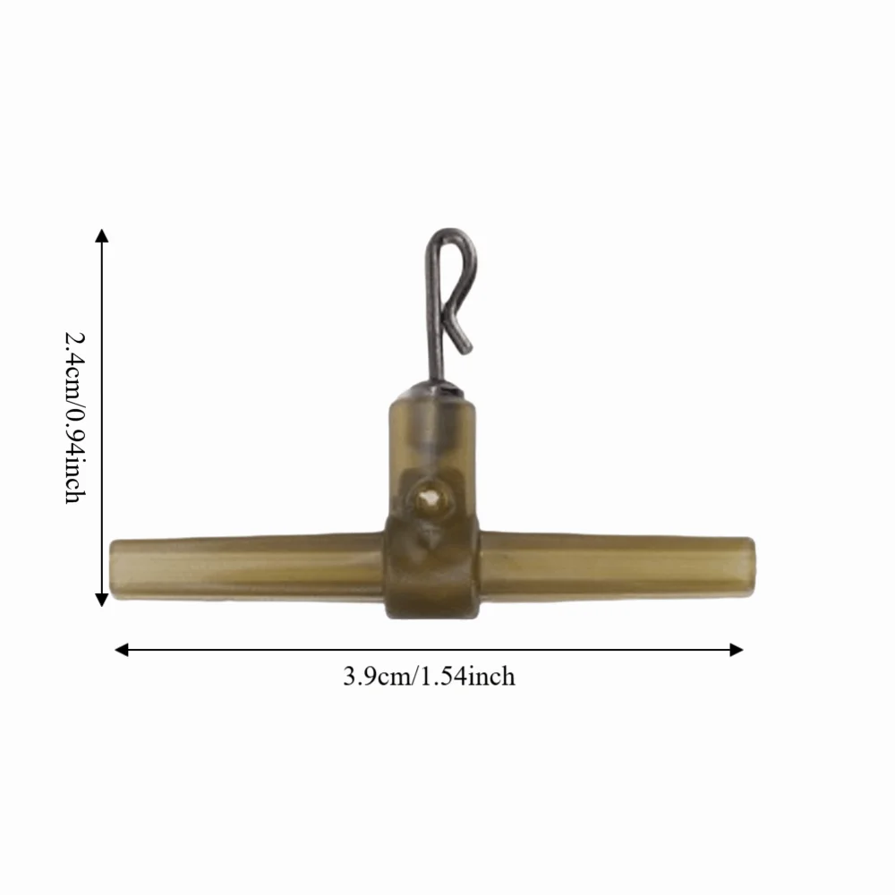 Fundas antienredos tipo T en verde para montaje de carpfishing