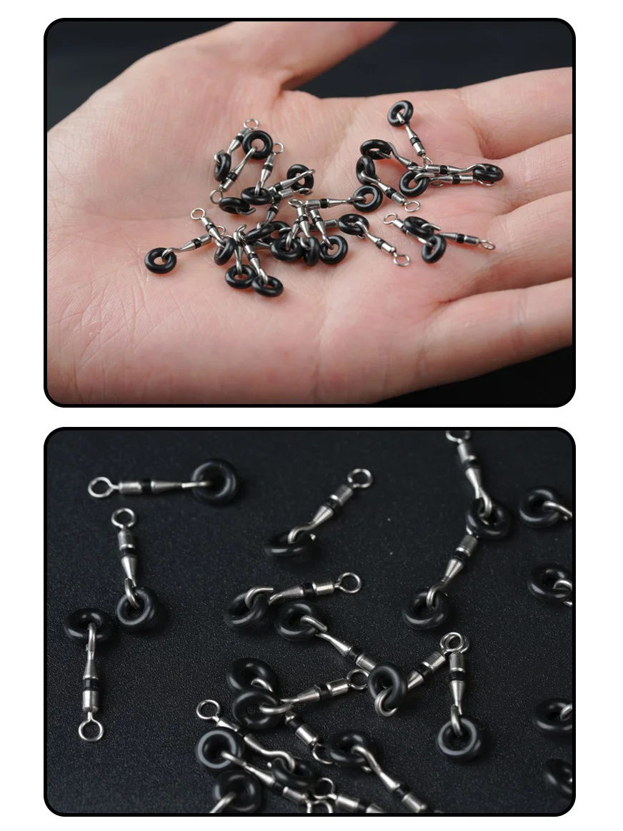 Eslabones giratorios de liberación rápida con anillos de goma