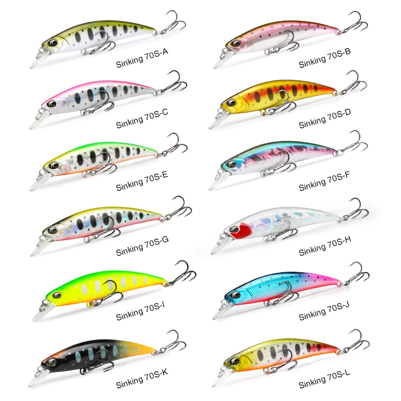 TSURINOYA DW75 Minnow hundido – Jerkbait wobbler para lubina - imagen 4
