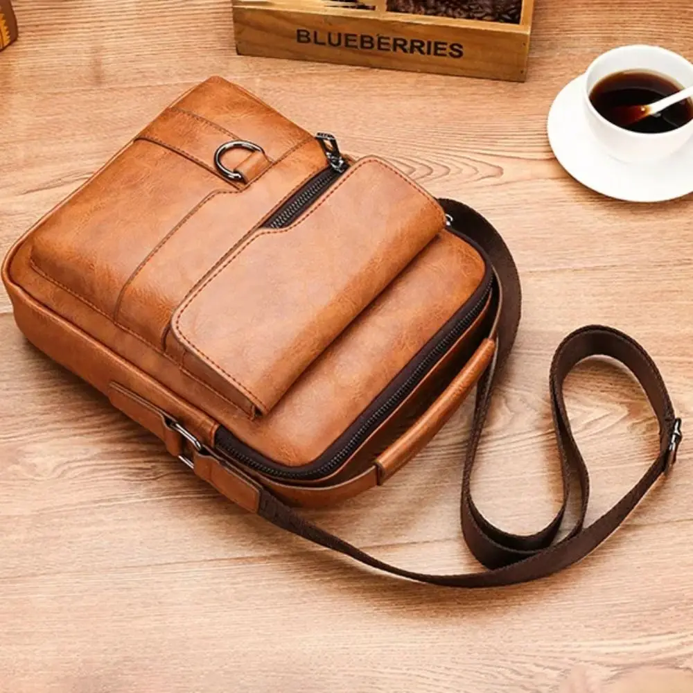 Bolso bandolera vintage cuero PU con solapa resistente al desgaste - imagen 3