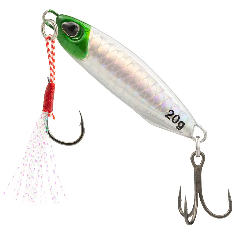 Jig de Metal 20g para Lubina – Cebo Artificil con Anzuelo Triple - imagen 4