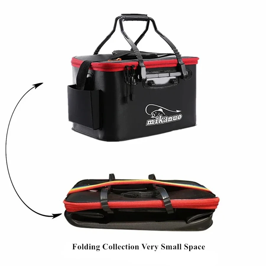 Bolsa de pesca portátil con cubo plegable y caja para peces vivos - imagen 3