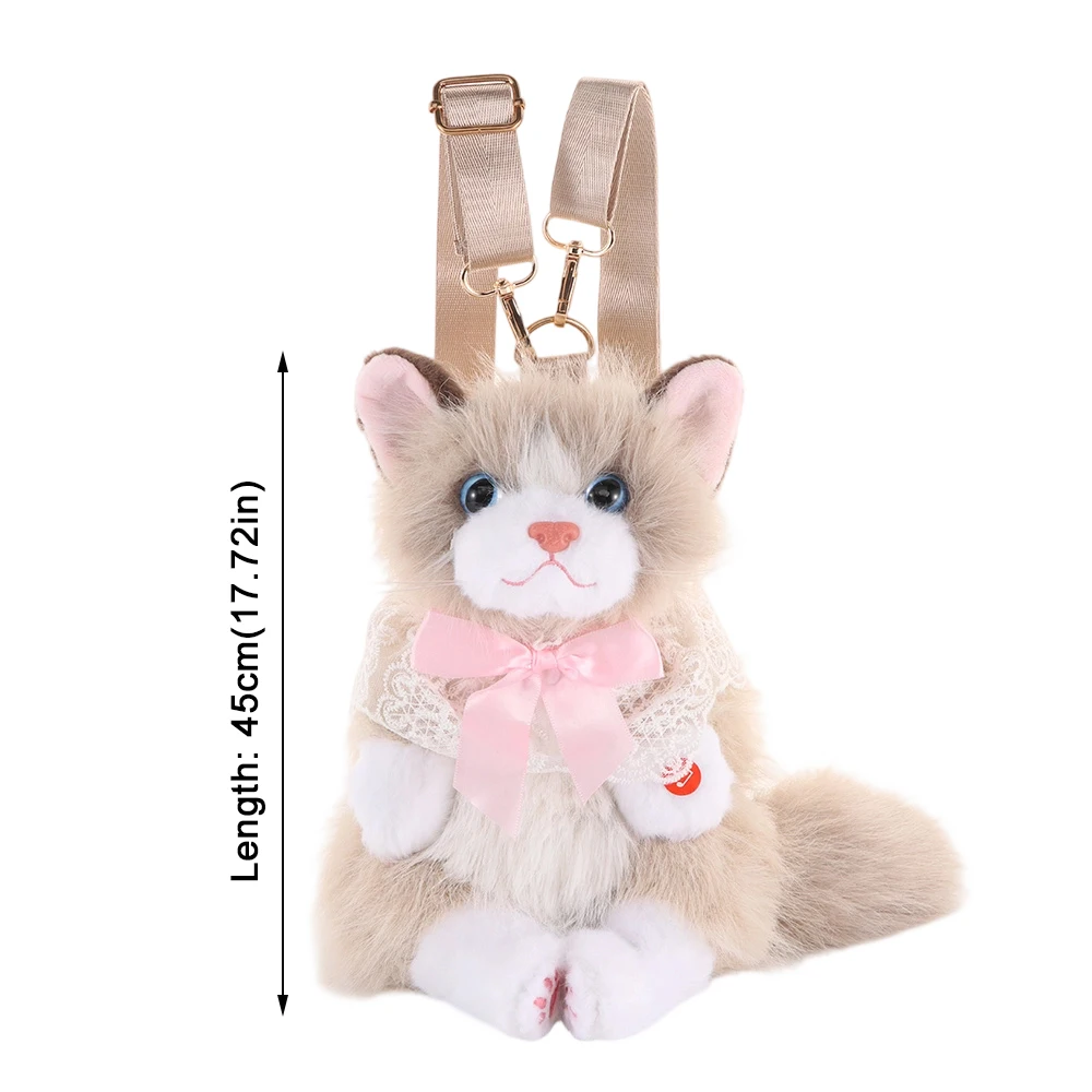 Mochila de gato realista simulada