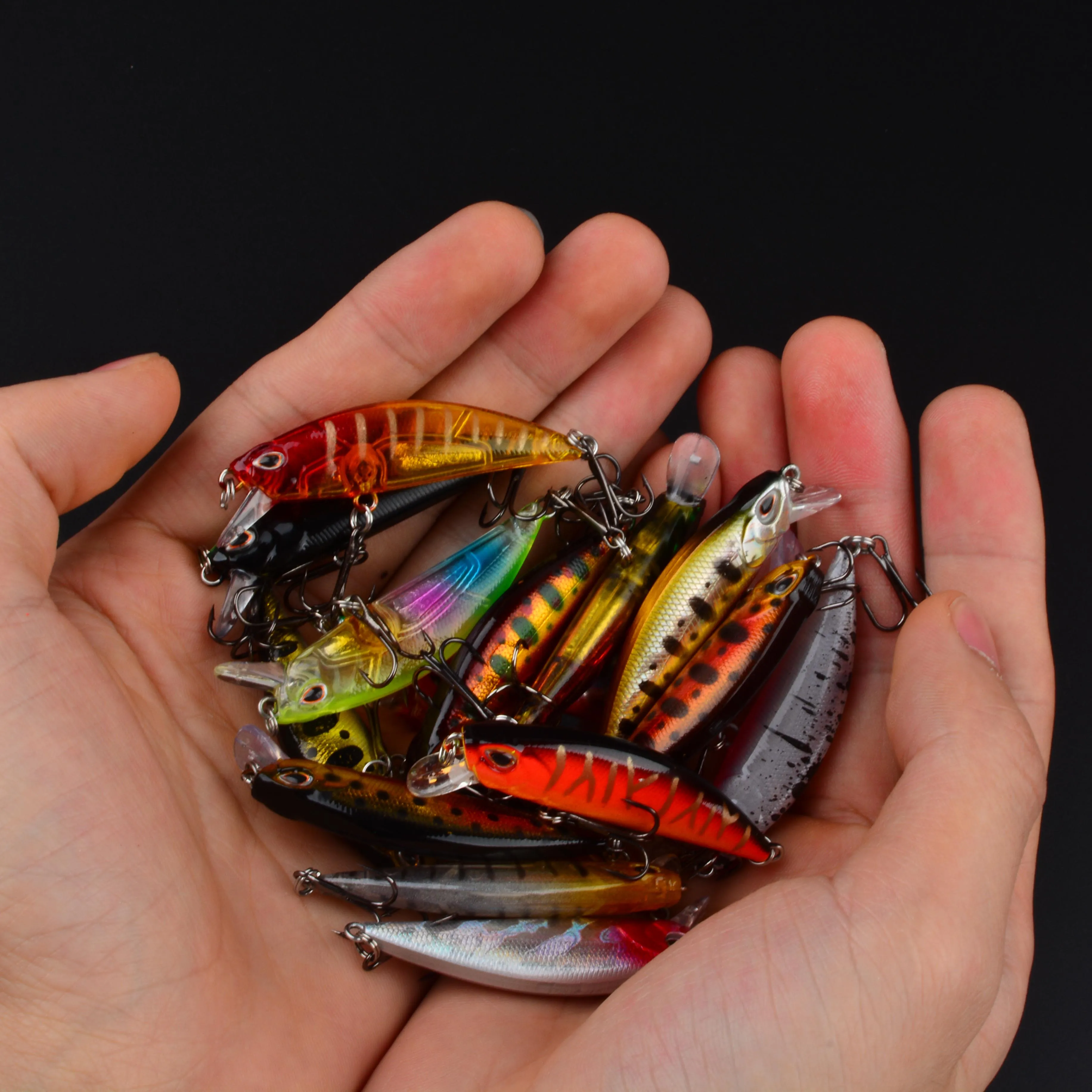 Señuelo Minnow Wobbler con ojos 3D para lubina en invierno - imagen 4