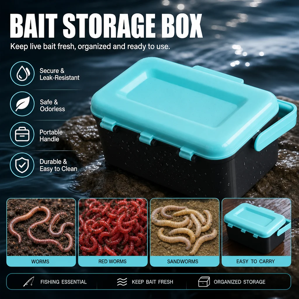 Caja cebo vivo transpirable y duradera para agua salada y dulce - imagen 5