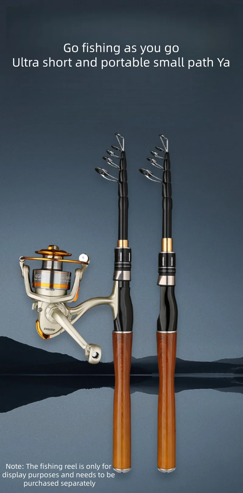 Hembra telescópica de fibra de carbono para pesca bajo el agua