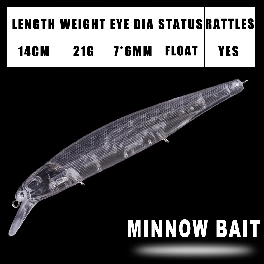 Señuelos minnow flotantes con sonajero Dr.Holife para pesca - imagen 3