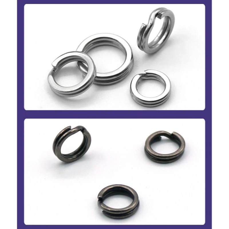Anillos de conexión doble lazo de acero inoxidable para pesca - imagen 3