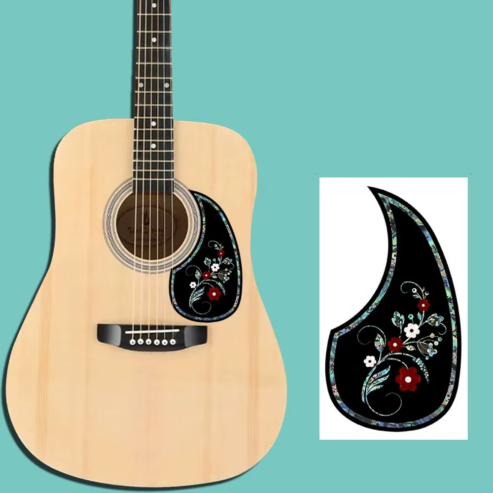 Protector de púas adhesivo para guitarra folk – Lágrima estampada - imagen 5
