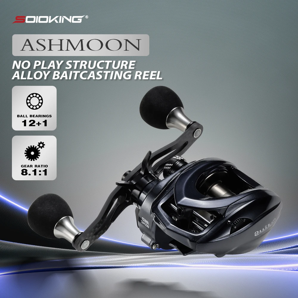 Carrete de Baitcasting Soloking Ashmoon Alloy – Lanzamiento largo - imagen 3
