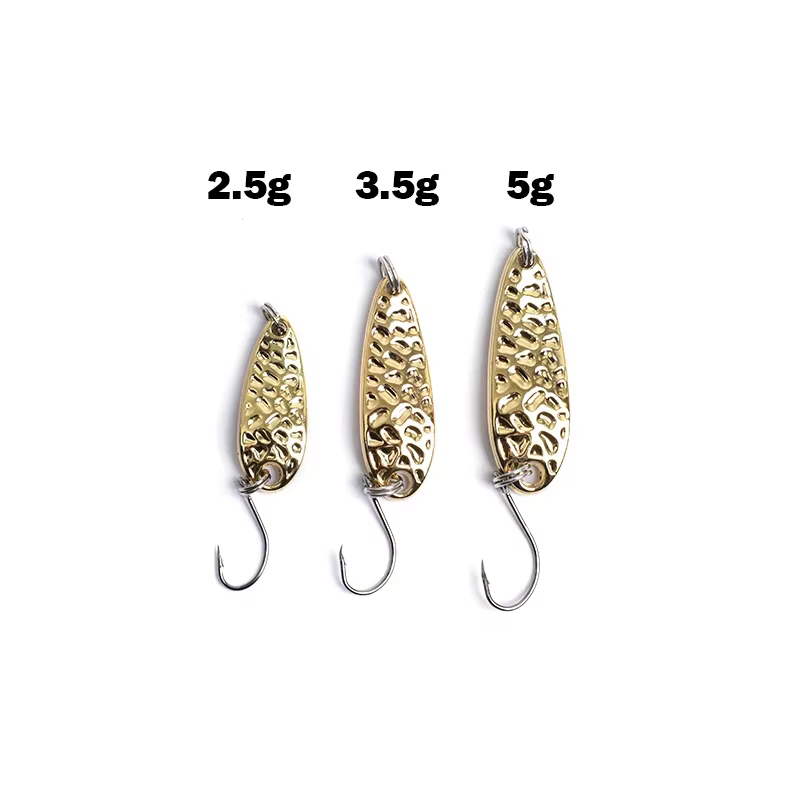 Mini Wobbler Cuchara Giratoria – 2,5-5g Metal con purpurina - imagen 2