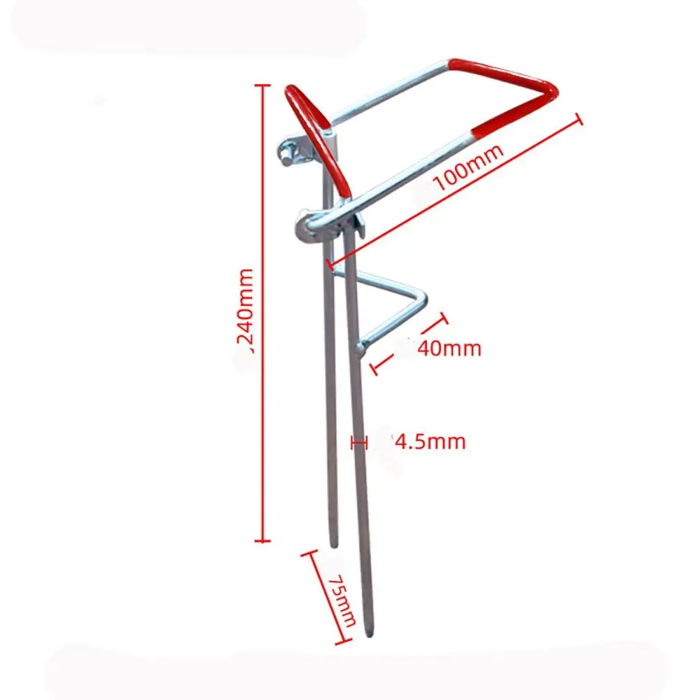 Soporte ajustable para cañas en uso