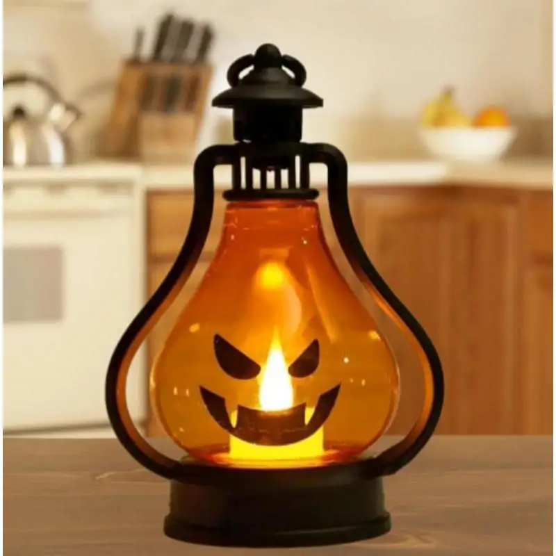 Linterna LED portátil calabaza fantasma decoración Halloween - imagen 4