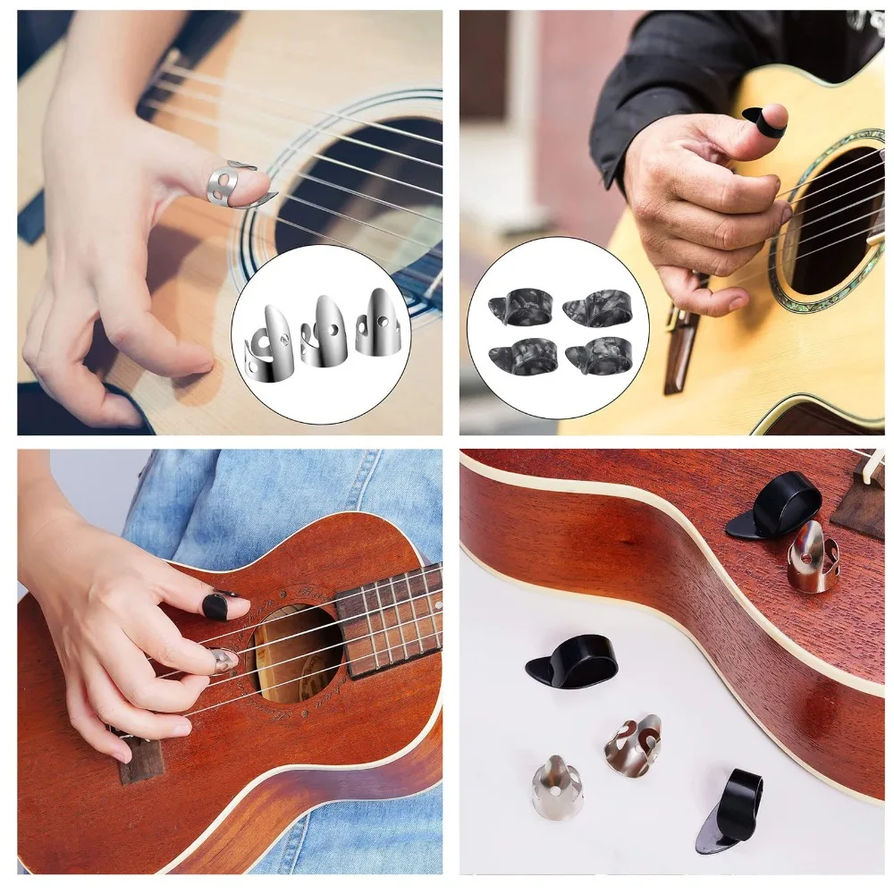 Púa de pulgar de celuloide para guitarra