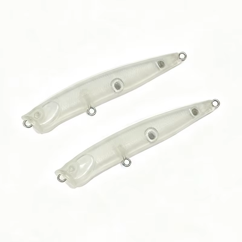 Popper sin pintar 70 mm para agua salada – Cebo superficie ABS - imagen 4