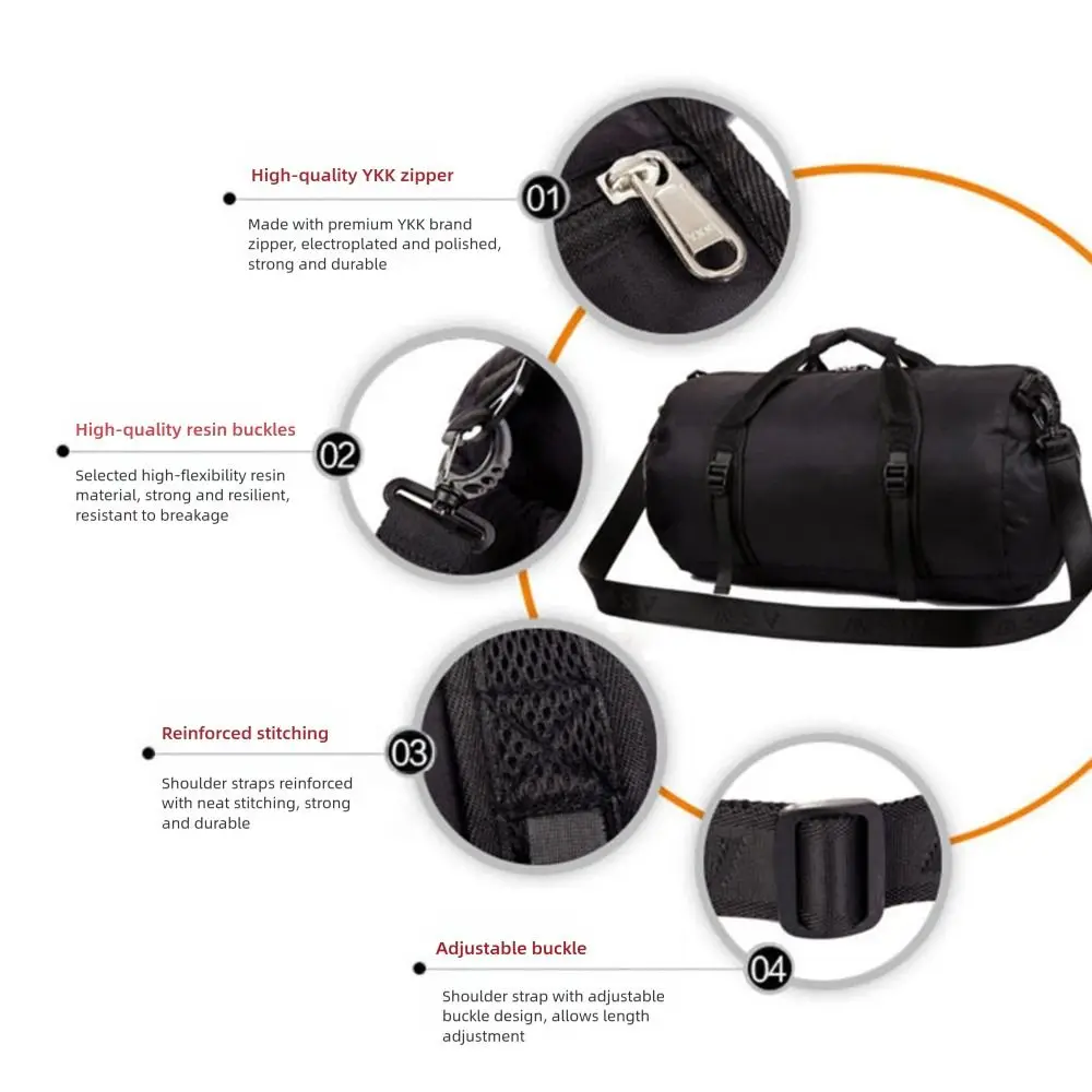 Bolsa de pesca impermeable plegable con cremallera de gran capacidad