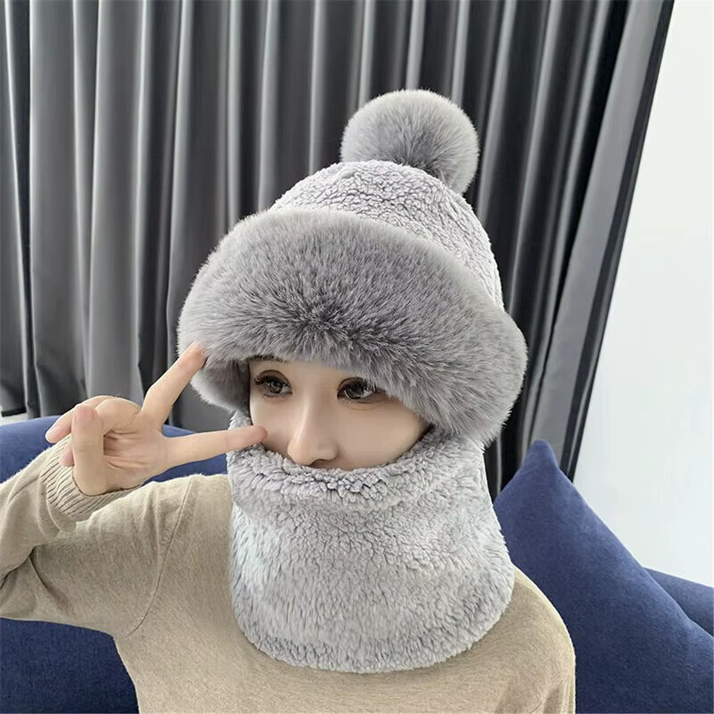 Gorro térmico mujer conjunto cuello bufanda ciclismo invierno - imagen 2