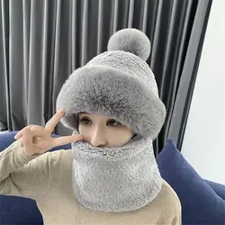 Gorro térmico mujer conjunto cuello bufanda ciclismo invierno