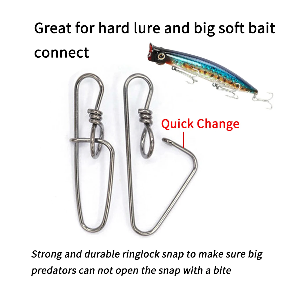 Conector clip Elllv – Acero inoxidable doble seguridad agua salada - imagen 3